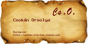 Csokán Orsolya névjegykártya