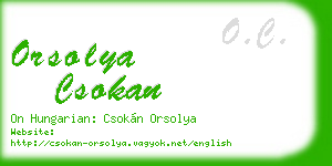 orsolya csokan business card