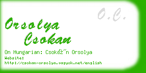 orsolya csokan business card